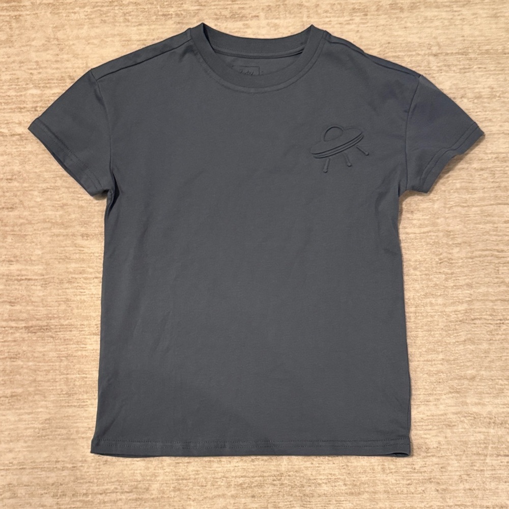 Bixby Nomad Boy’s Gray T-Shirt with UFO Design - Size 8-10